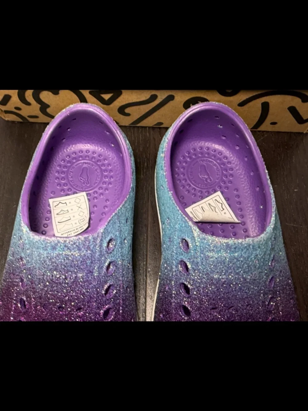 Native Jefferson Bling Slip On Shoes Glittered Starfish Little Kids/Toddler C9